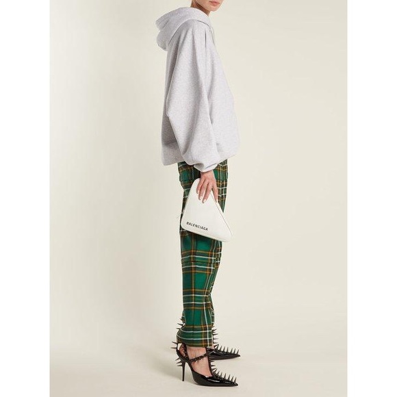 Authentic Balenciaga White Triangle Pouch Clutch - Picture 7 of 12